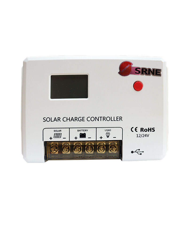 Controlador Carga 20A PWM 12-24V LCD SRNE