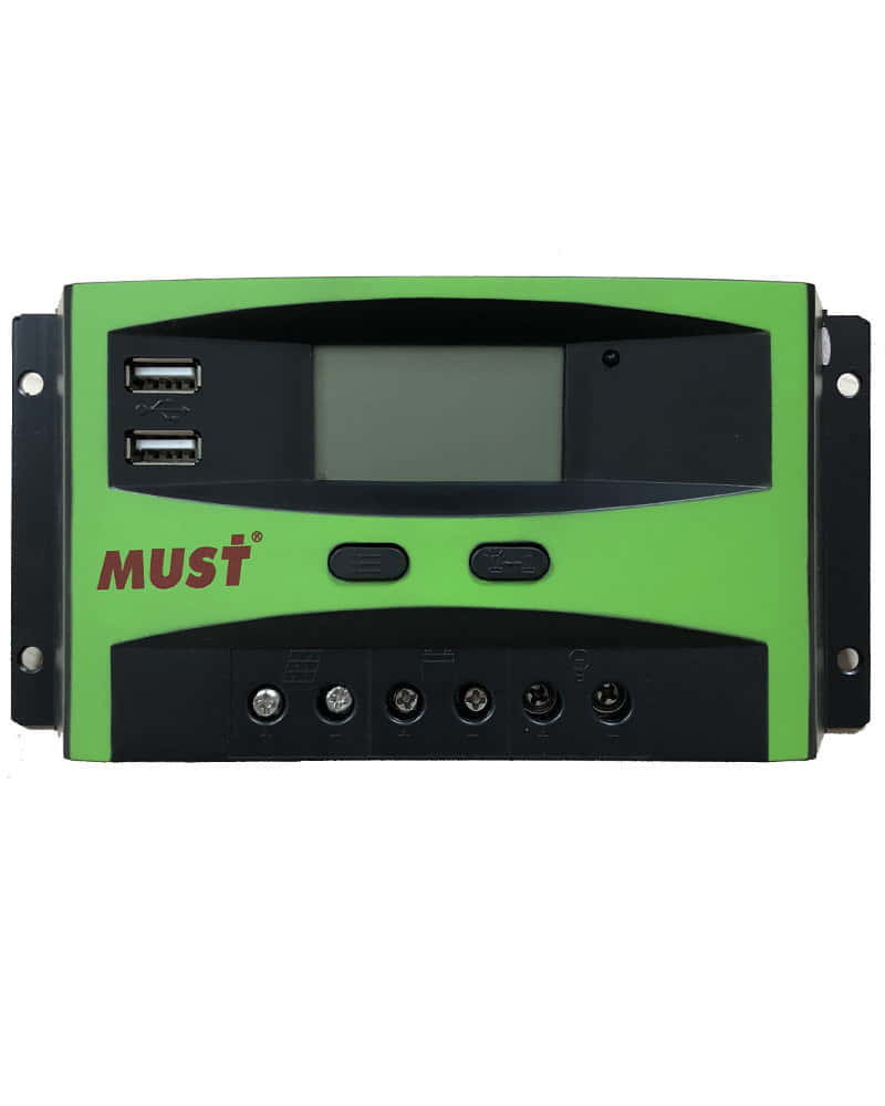 Controlador Carga 30A PWM 12-24V LCD Must Solar
