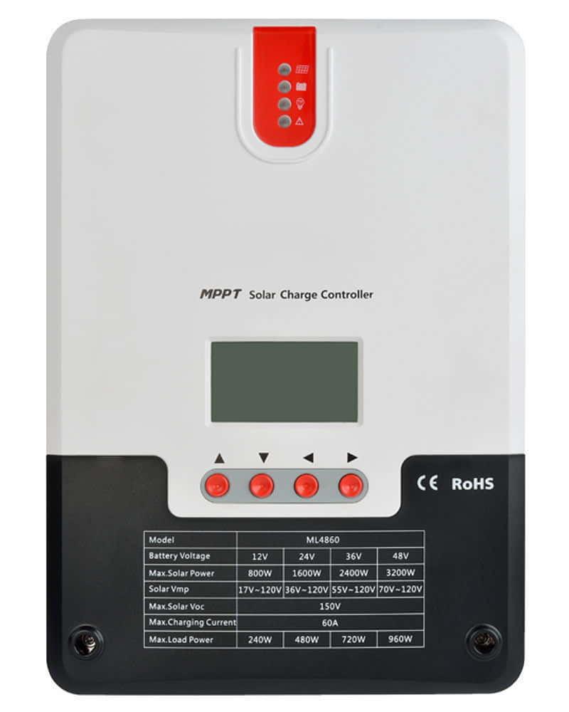 Controlador Carga MPPT 30A ML4830N15 12/24/36/48V LCD SRNE