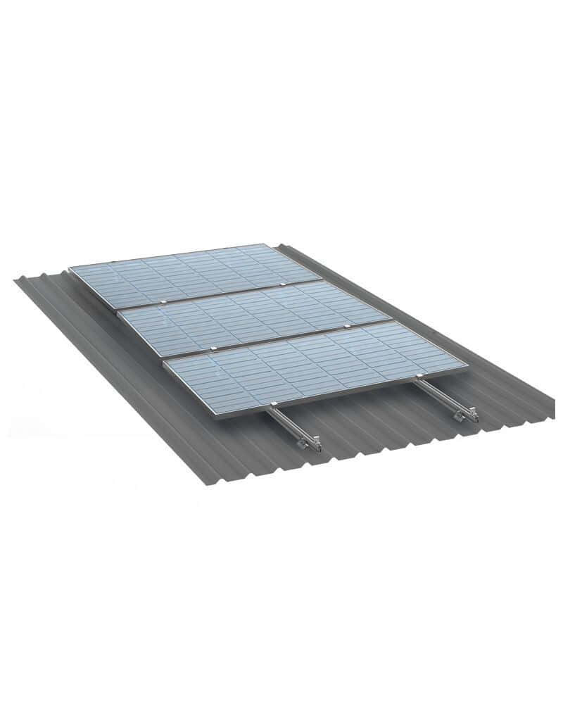 Estructura Cubierta Metálica Trapezoidal 3 paneles solares Falcat