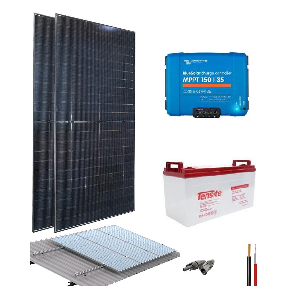 Kit de paneles solares sin inversor aislado 2170W/día DC Victron