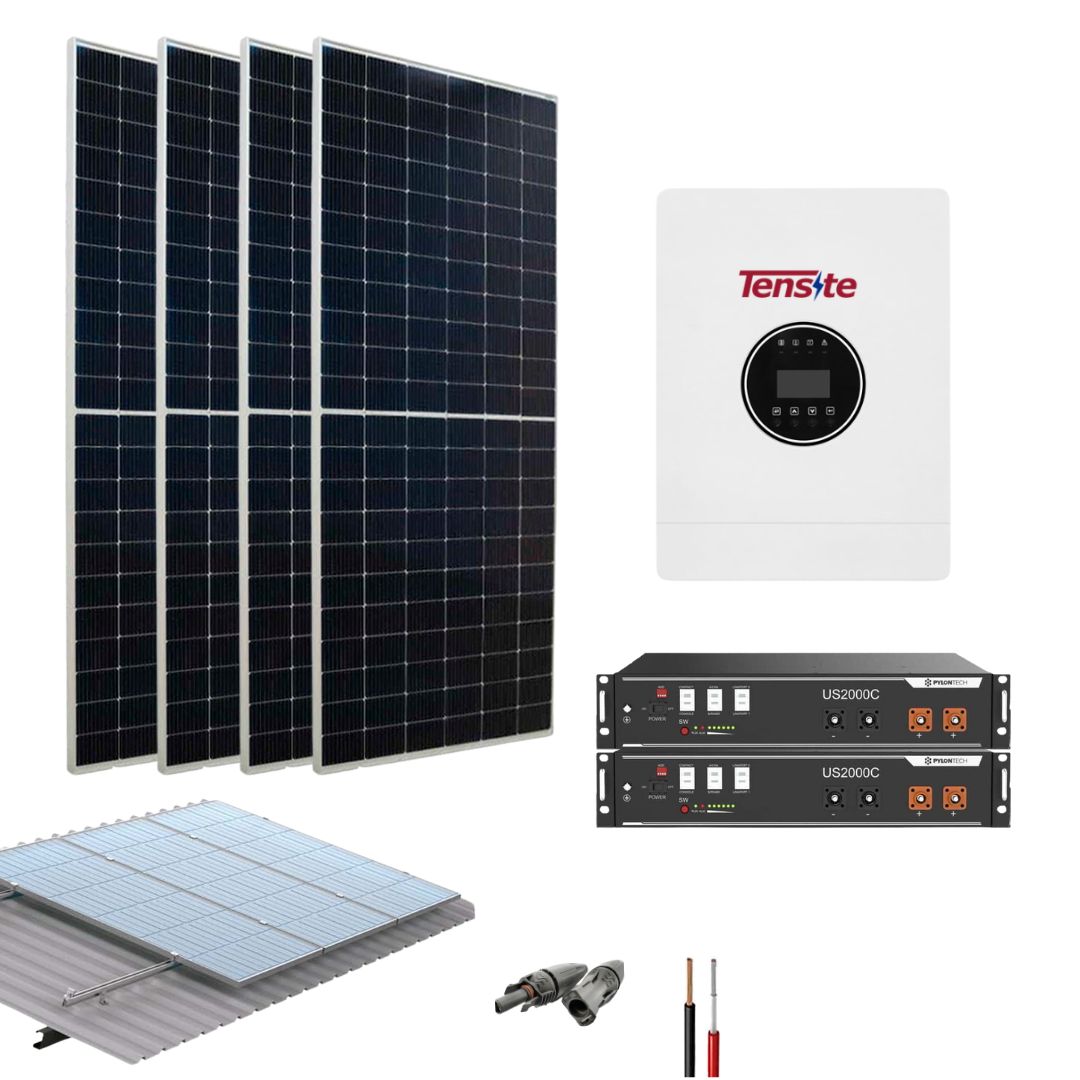 Kit Instalacion de Paneles Solares para Finca 5000W 48V de 8540Wh/dia