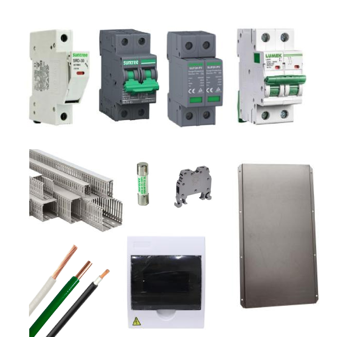 Kit Material Eléctrico 1.5KW 110VAC Protección MPPT 25A