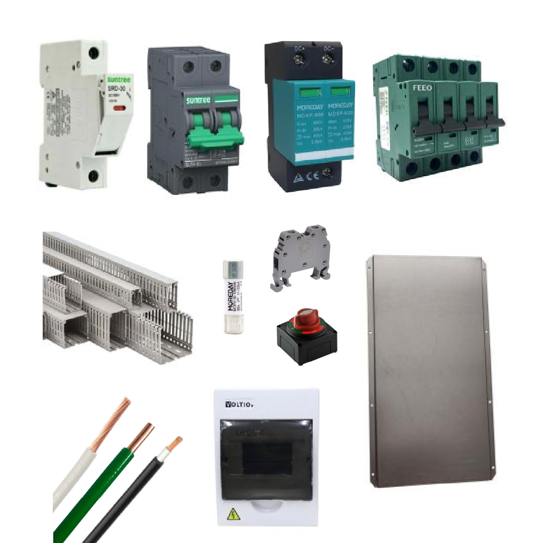 Kit Material Eléctrico 3000W 110VAC 25A MPPT