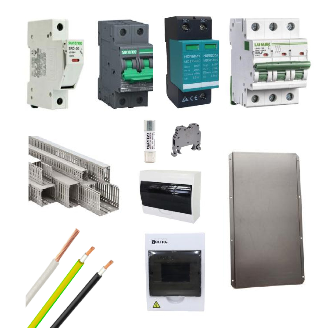 Kit Material Electrico Aislado 15000W 38 DC y 50 AC