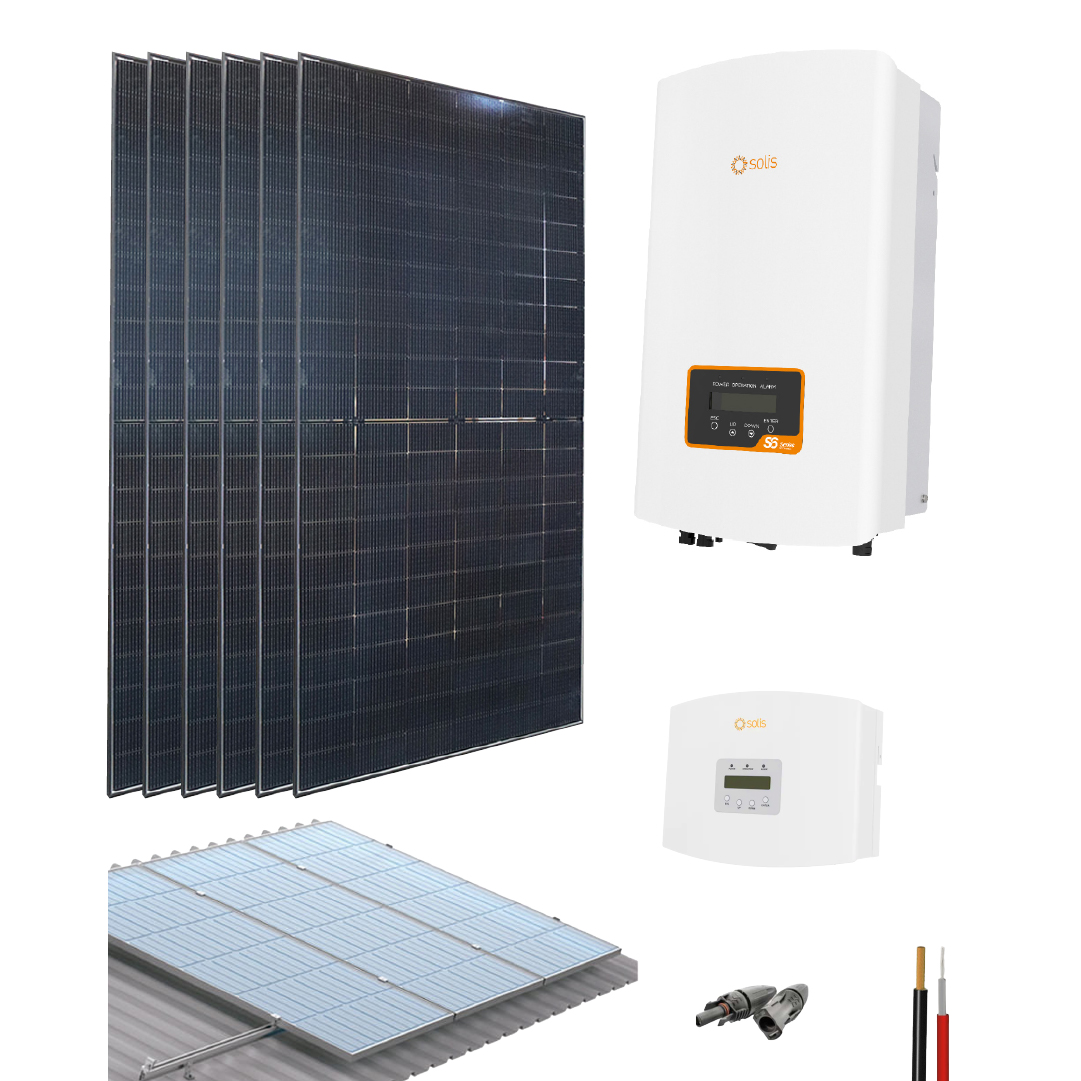 Kit On grid 2500W 12810Wh/día Solis