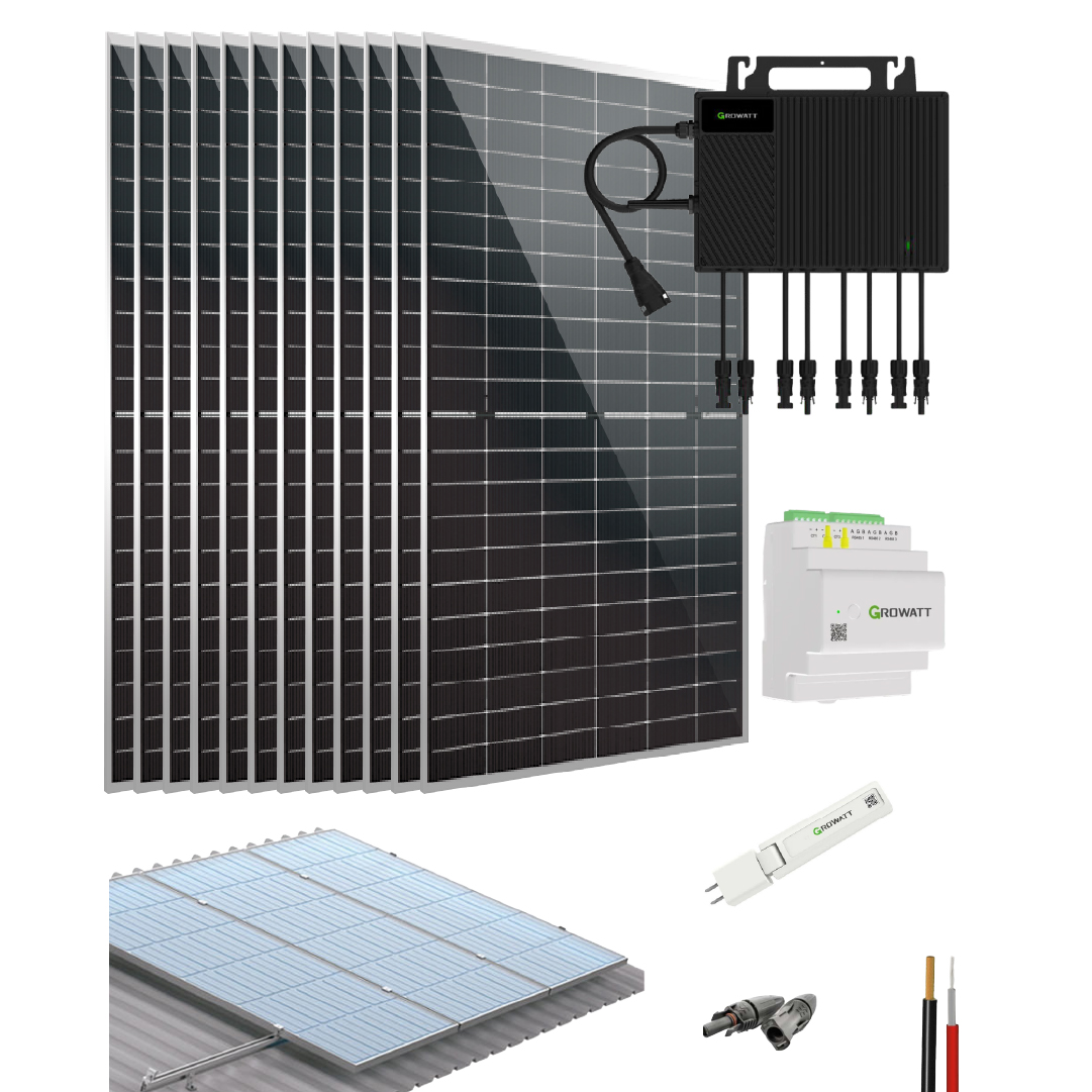 Kit On grid Microinversor 2500W 26040Wh/día Growatt