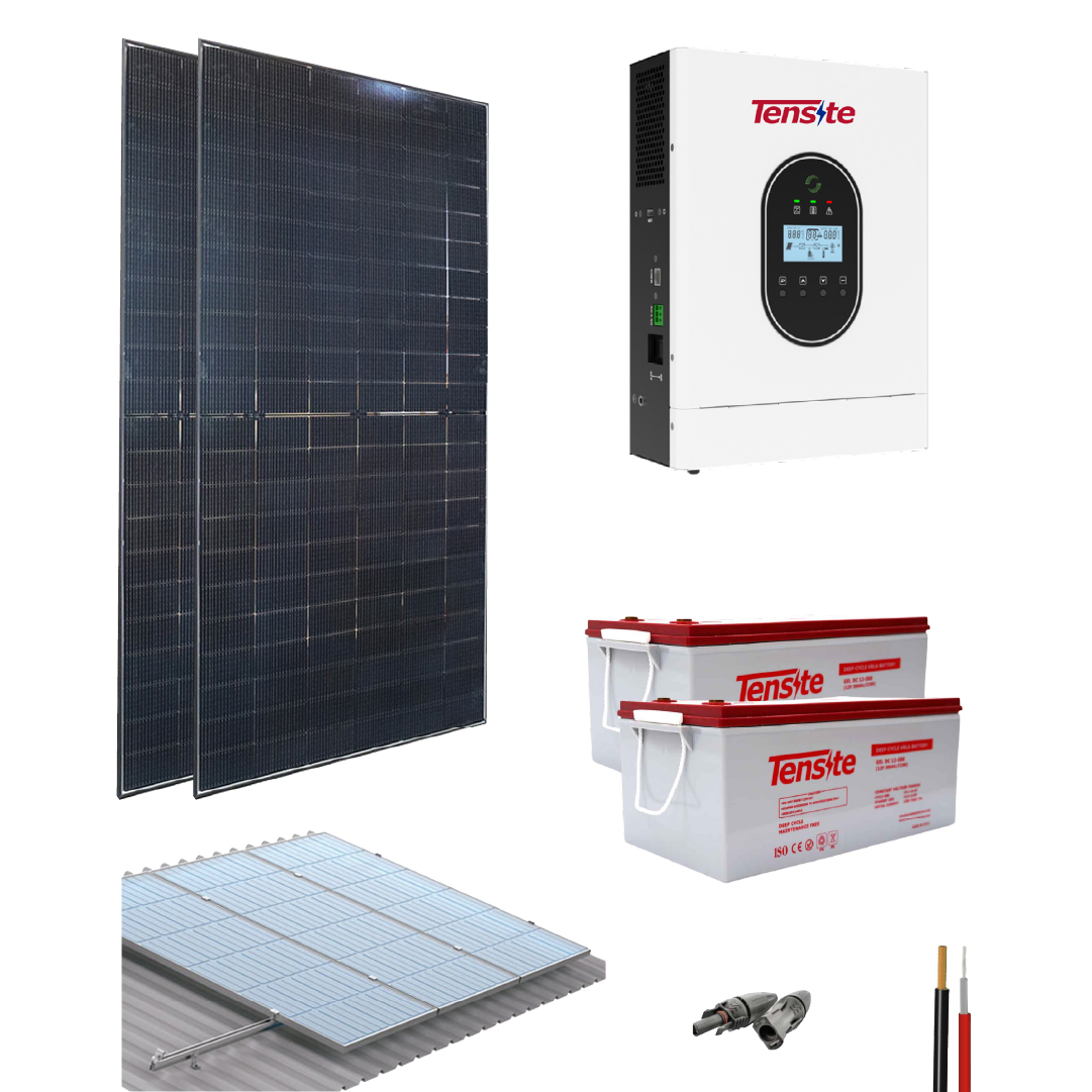 Kit Paneles Solares para casa Aislada 2000W 24V 4270Wh/dia Tensite 2000W