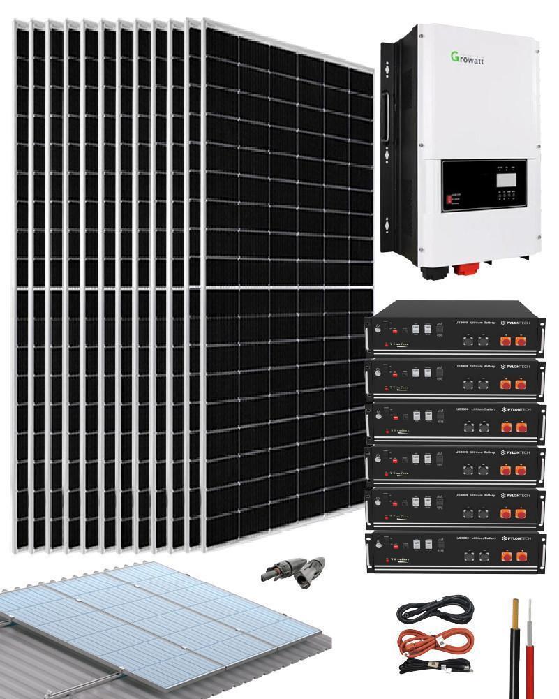 Kit Solar 12000W 48V 25620Wh/día con Batería Litio