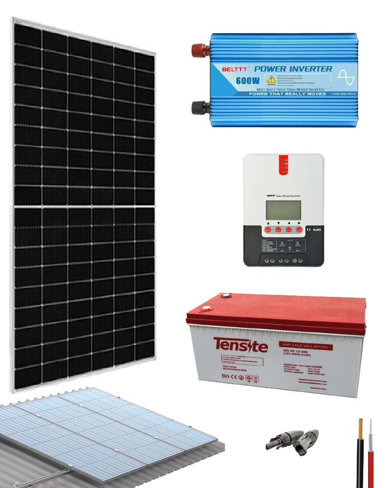 Kit Solar 600W 12V 2135Wh/día