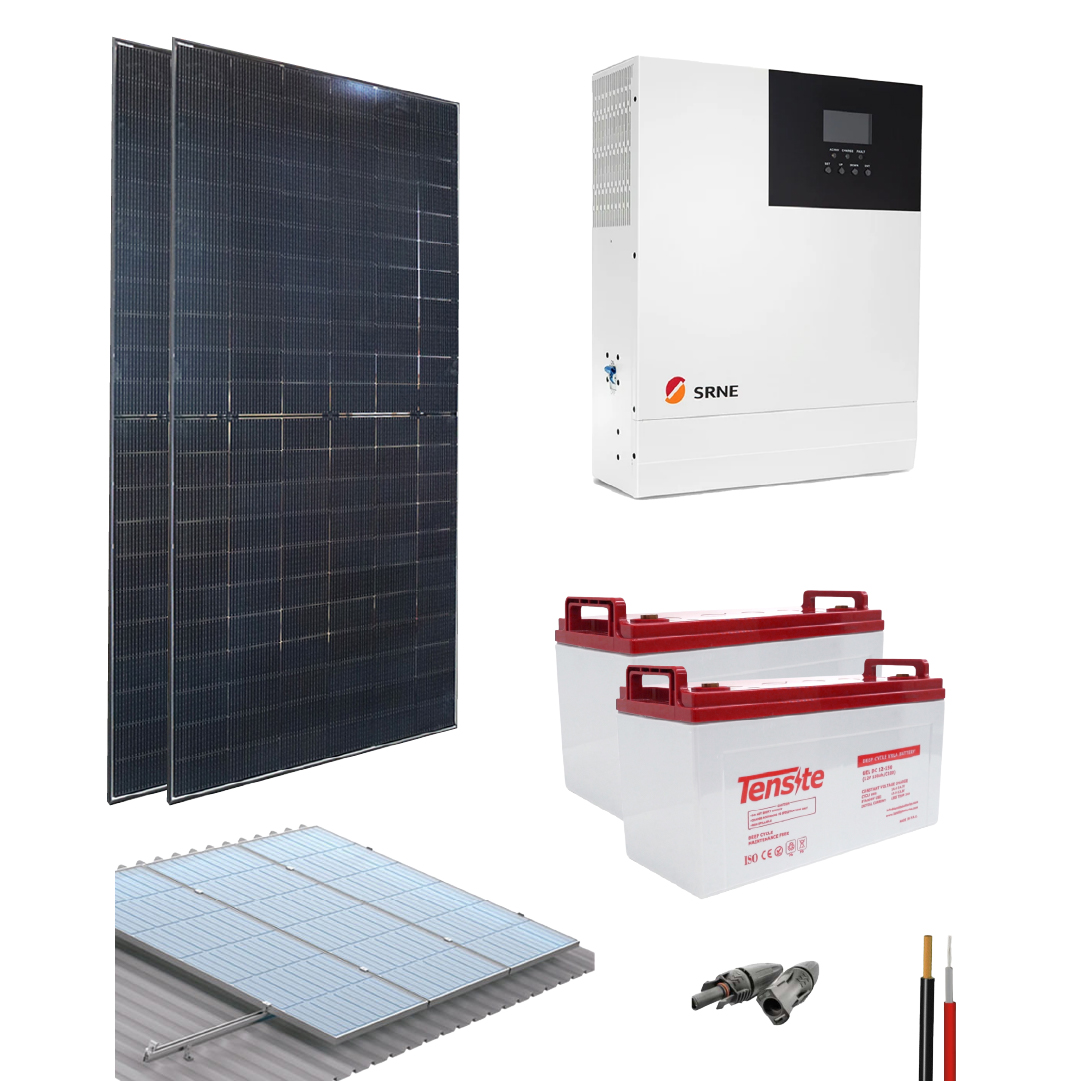 Kit Solar Aislado 3000W 4270Wh/día SRNE