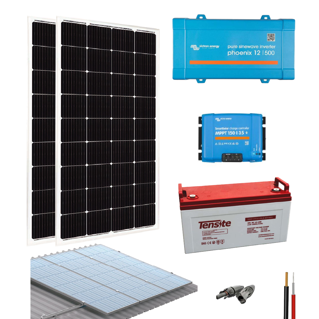 Kit Solar Aislado 375W 1680Wh/día Victron Energy