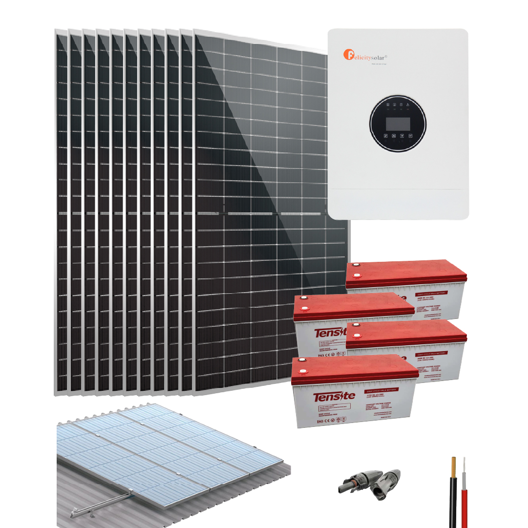 Kit Solar Aislado 5000W 48V 21700Wh/día FelicitySolar