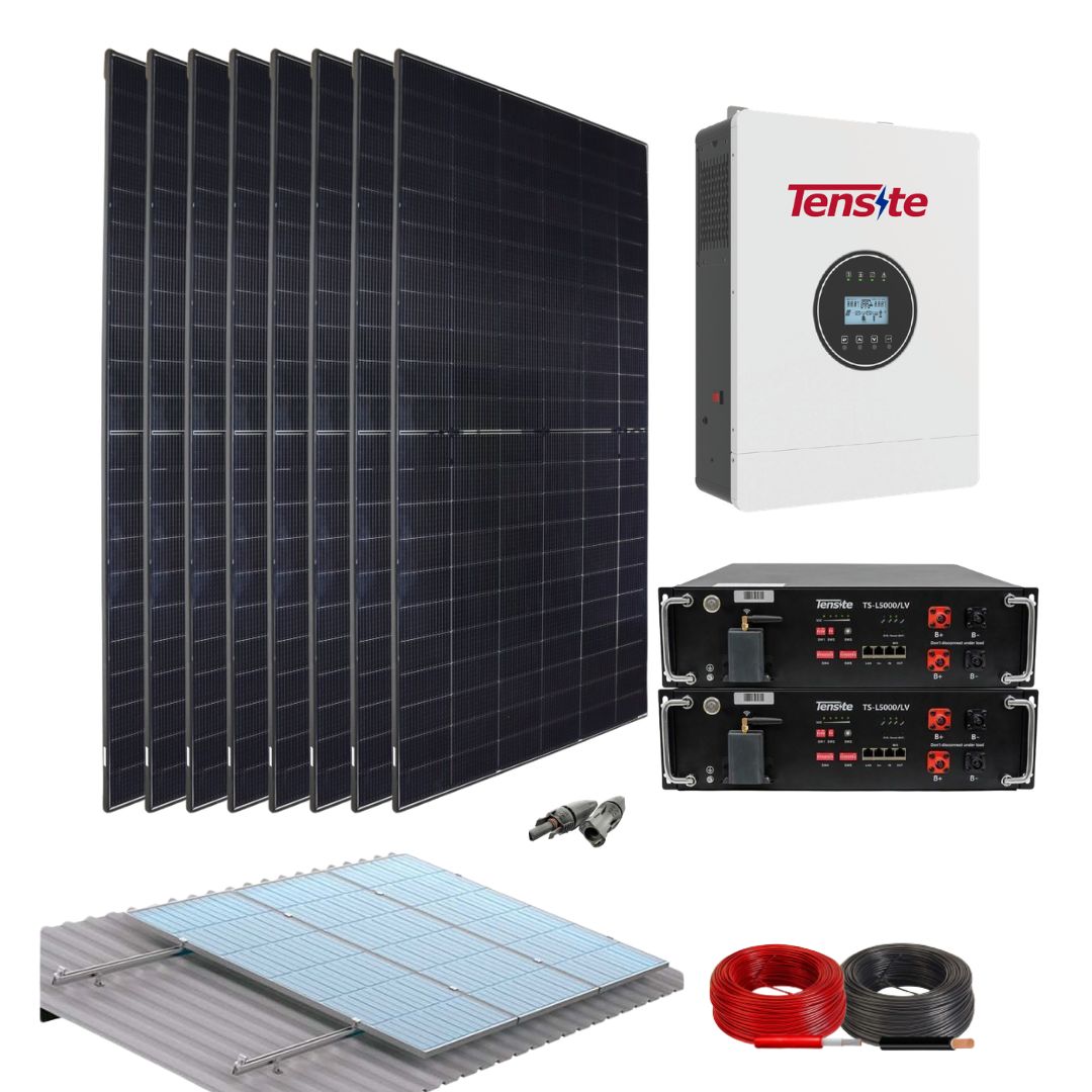 Kit solar aislado 5000W 48V 5676Wh/dia