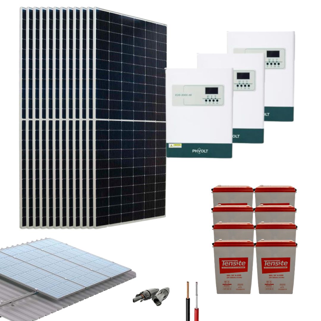 Kit Solar Aislado 9000W 48V 25620Wh/día