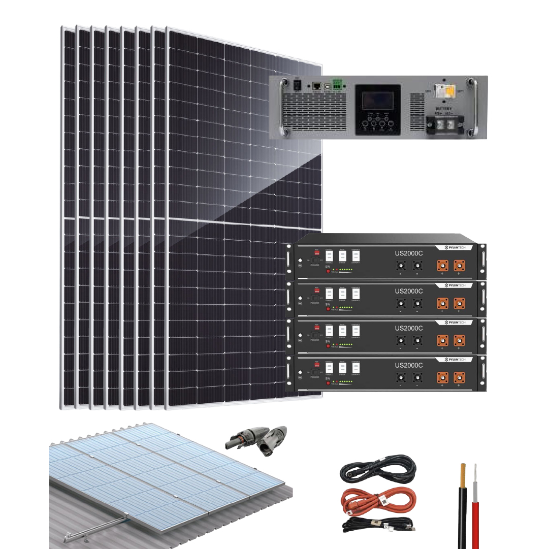 Kit solar Aislado Litio 3000W 17568Wh/día PHVolt