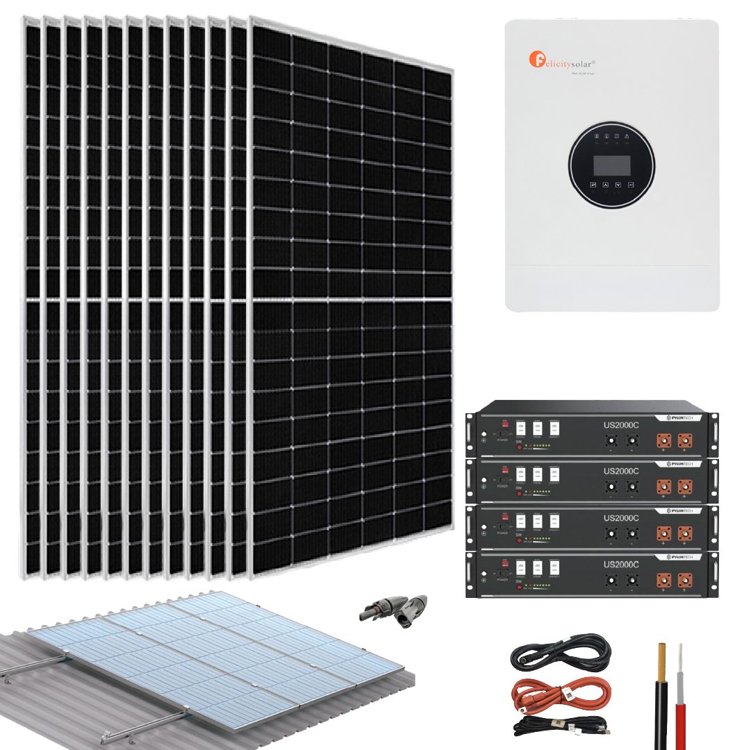 Kit solar Aislado para finca 5000w 48V 19880Wh/dia FelicitySolar