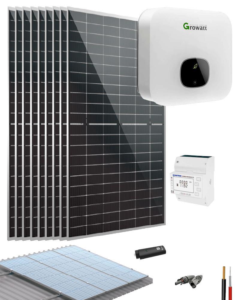Kit Solar con Conexión a Red 4200W 17568Whdía Growatt Min