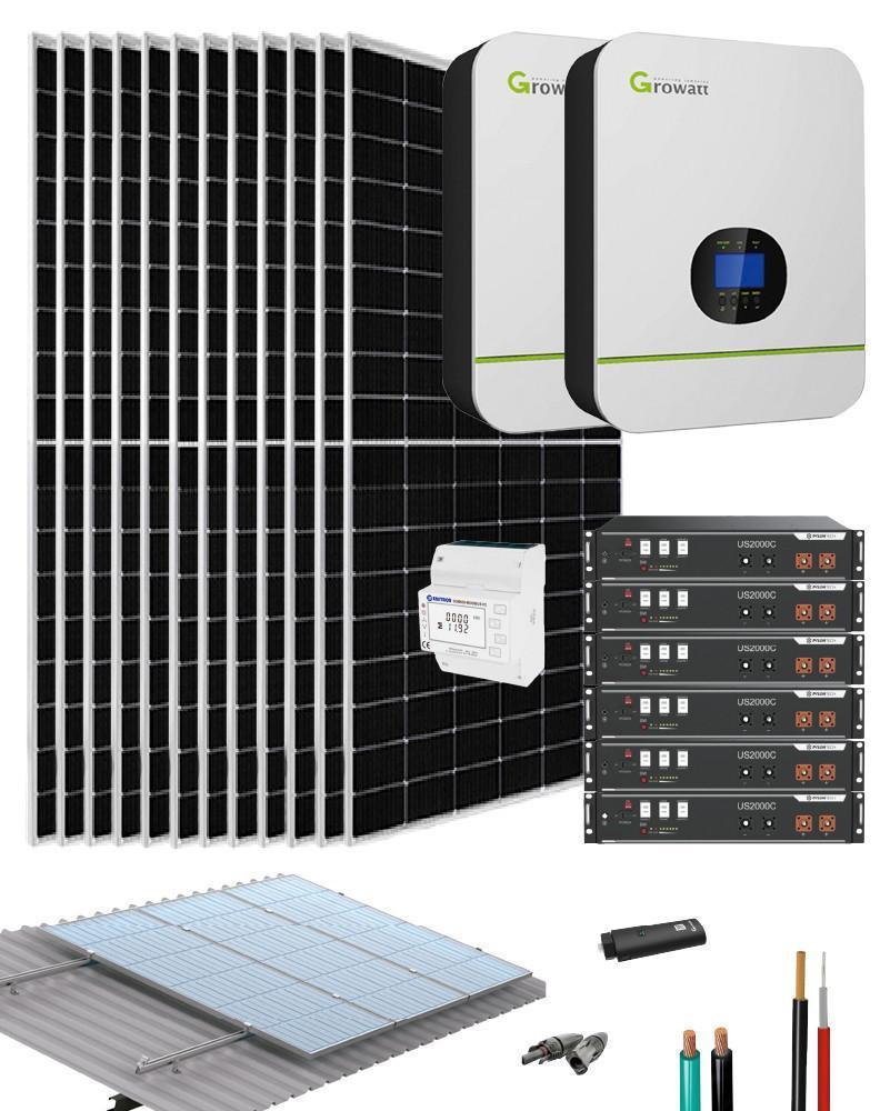 Kit Solar Fotovoltaico Híbrido 15000W 76860Whdía