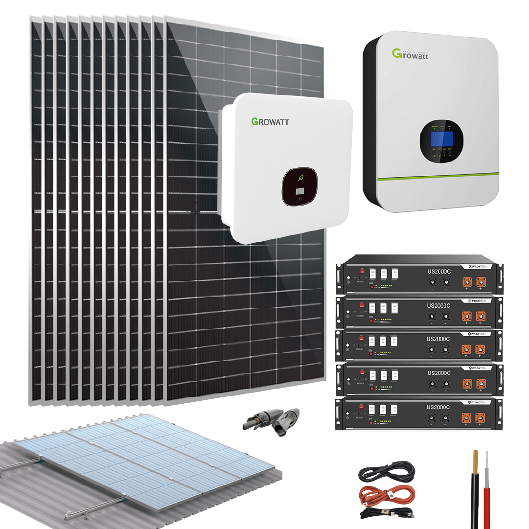 Kit Solar Hibrido 3000W 35136 Whdia Growatt