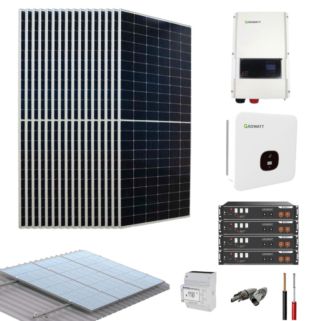 Kit Solar Hibrido de 34160Wh/dia Growatt