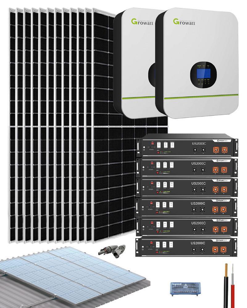 Kit Solar Litio 6000W 48VDC 19000Wh/día