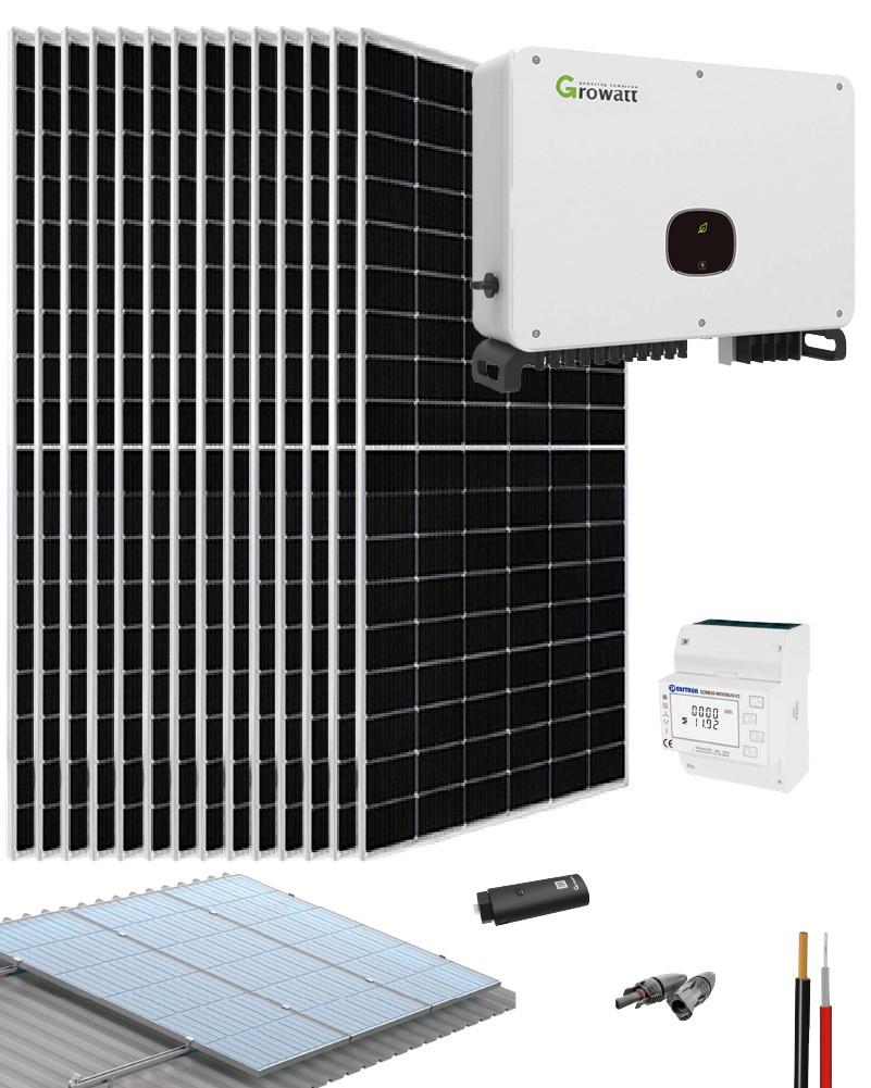 Kit Solar OnGrid 30000W 128100Wh/día Growatt Trifásico