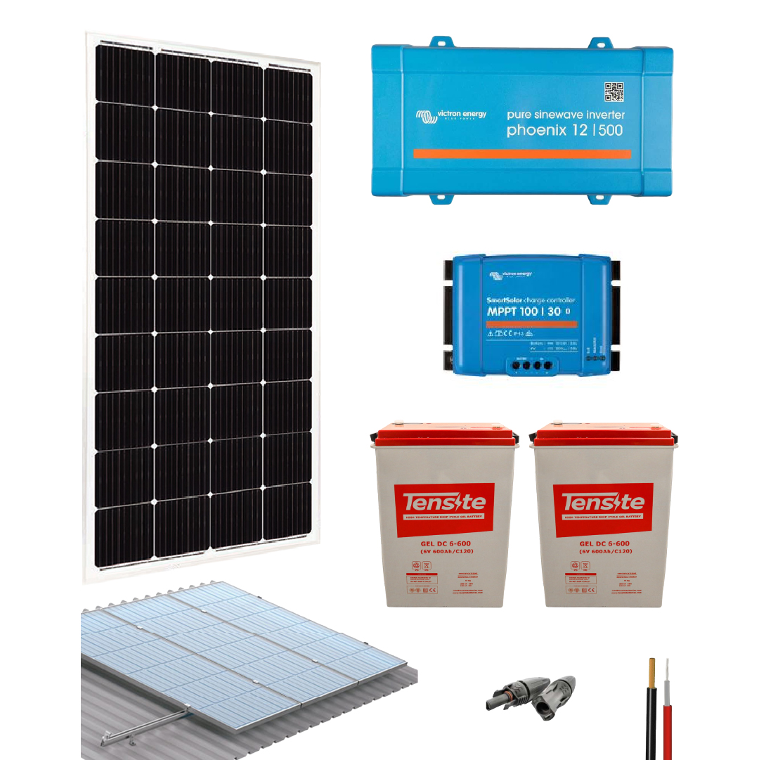 Kit solar para casa 600W 864Wh/dia
