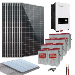 Kit solar para casa de campo 12000W 6V 35136Wh/día Growatt