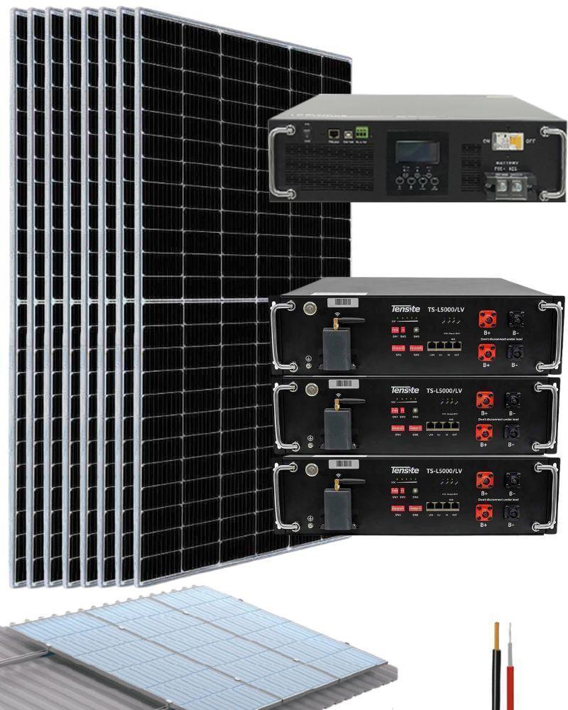 Kit Solar para Casa de Playa 3000W 27450Wh/día PHVolt