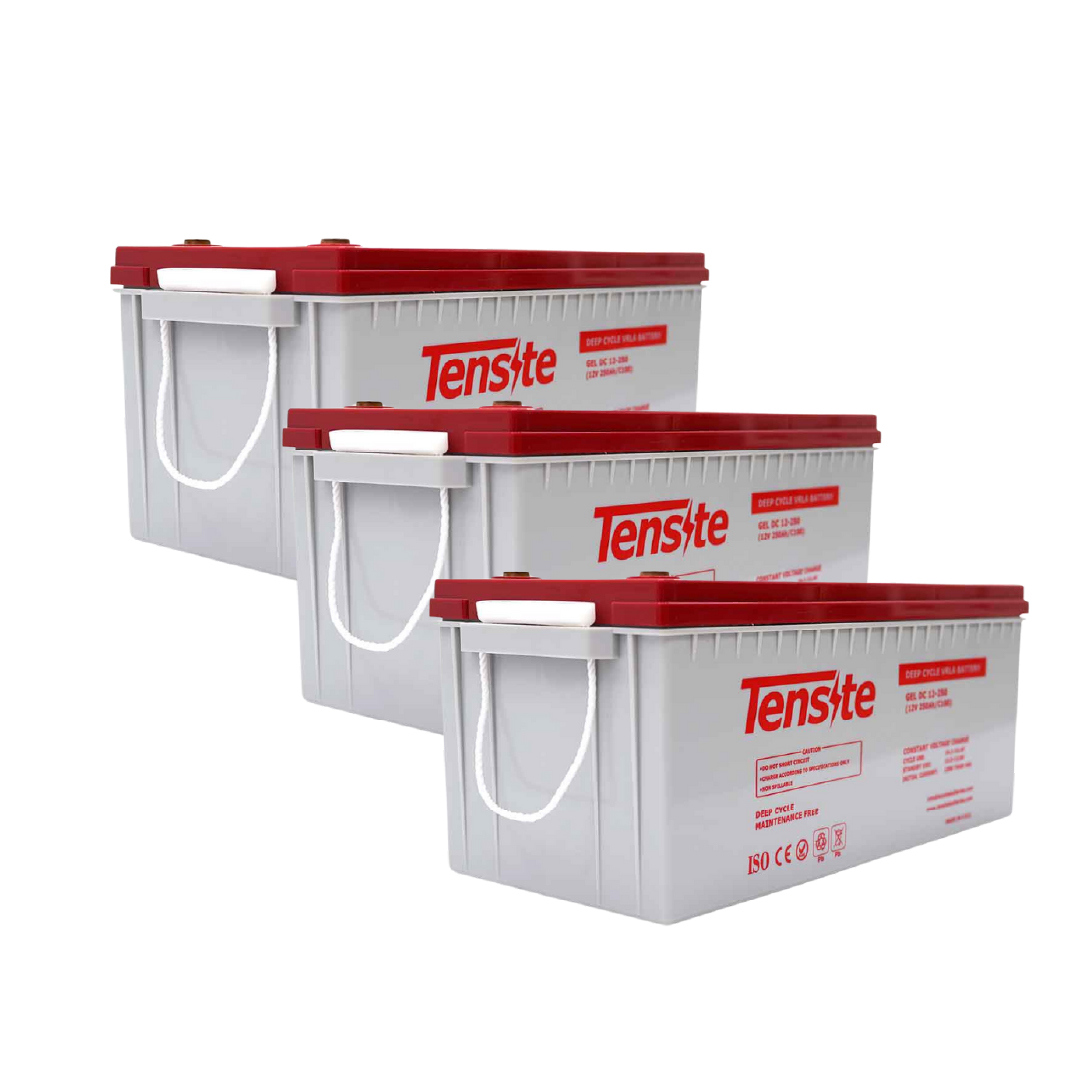 Pack 3 ud Baterías a domicilio de GEL 12V 250Ah Tensite