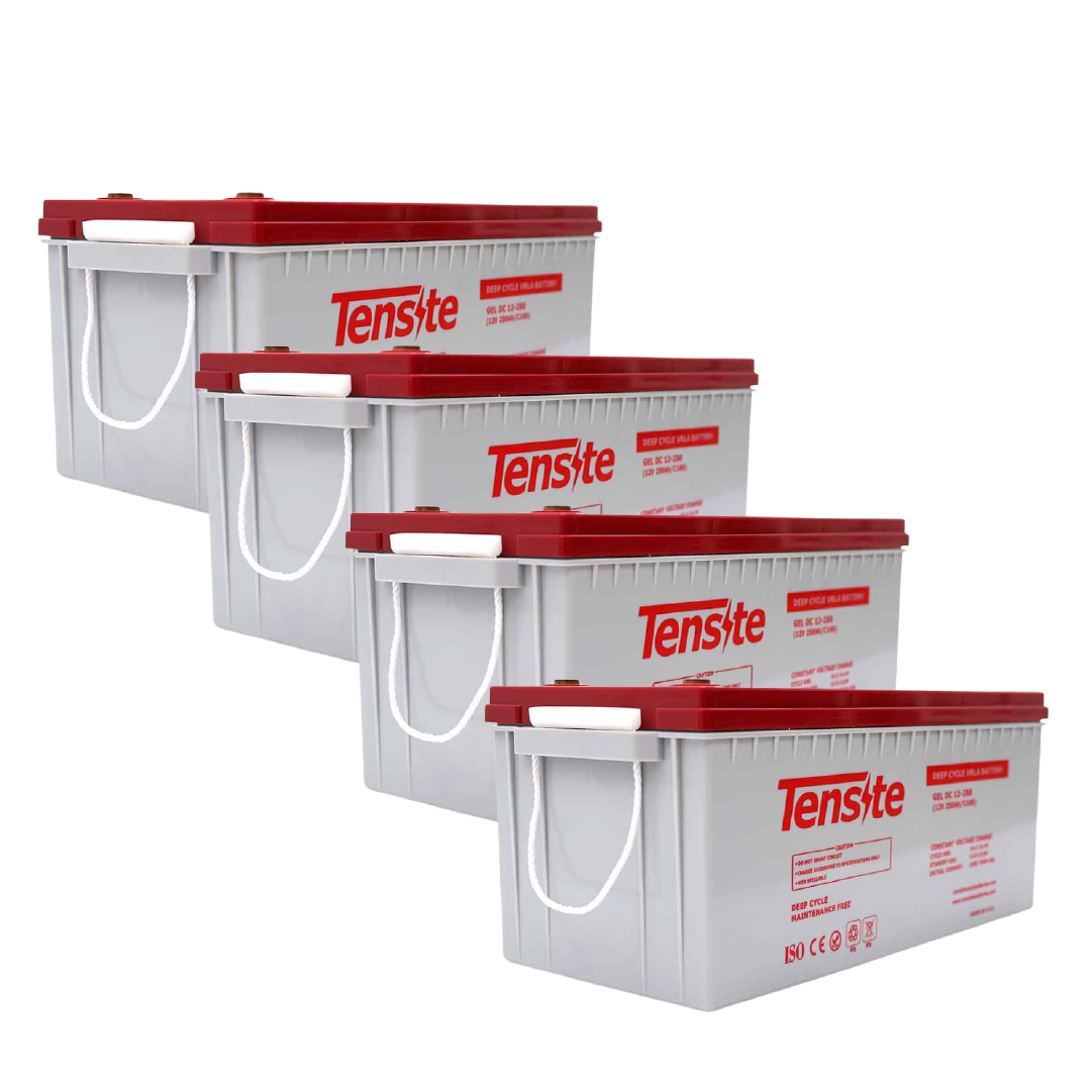 Pack 4 ud Baterías a domicilio de GEL 12V 250Ah Tensite