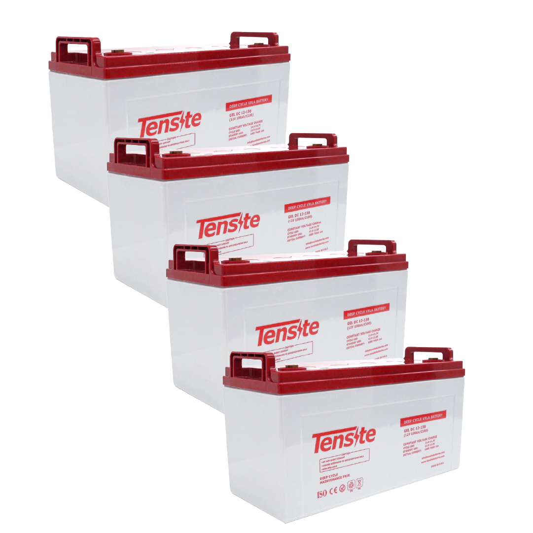 Pack 4 ud Baterías Bogotá de GEL 12V 150Ah Tensite