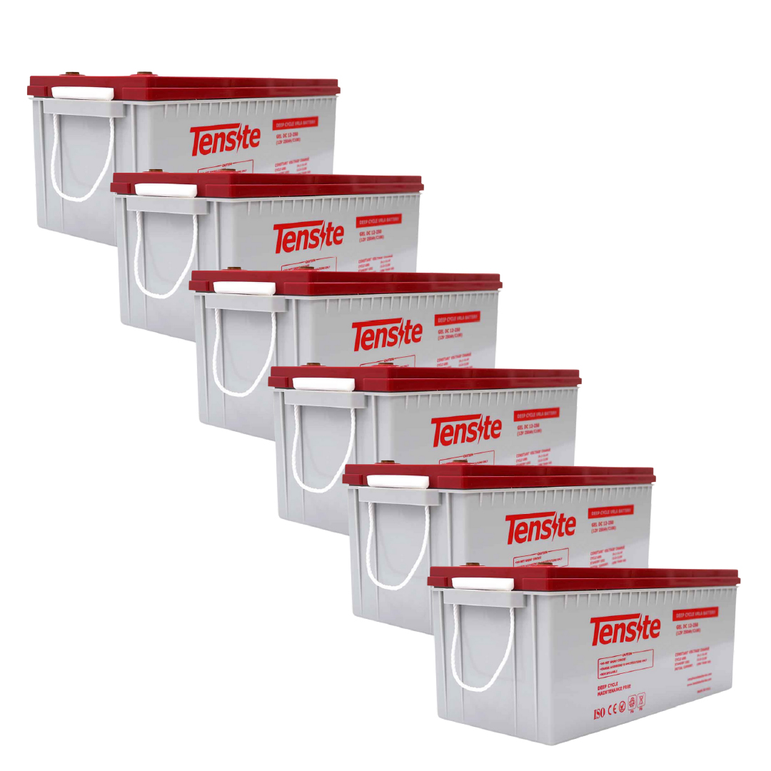 Pack 6 ud Baterías a domicilio de GEL 12V 250Ah Tensite